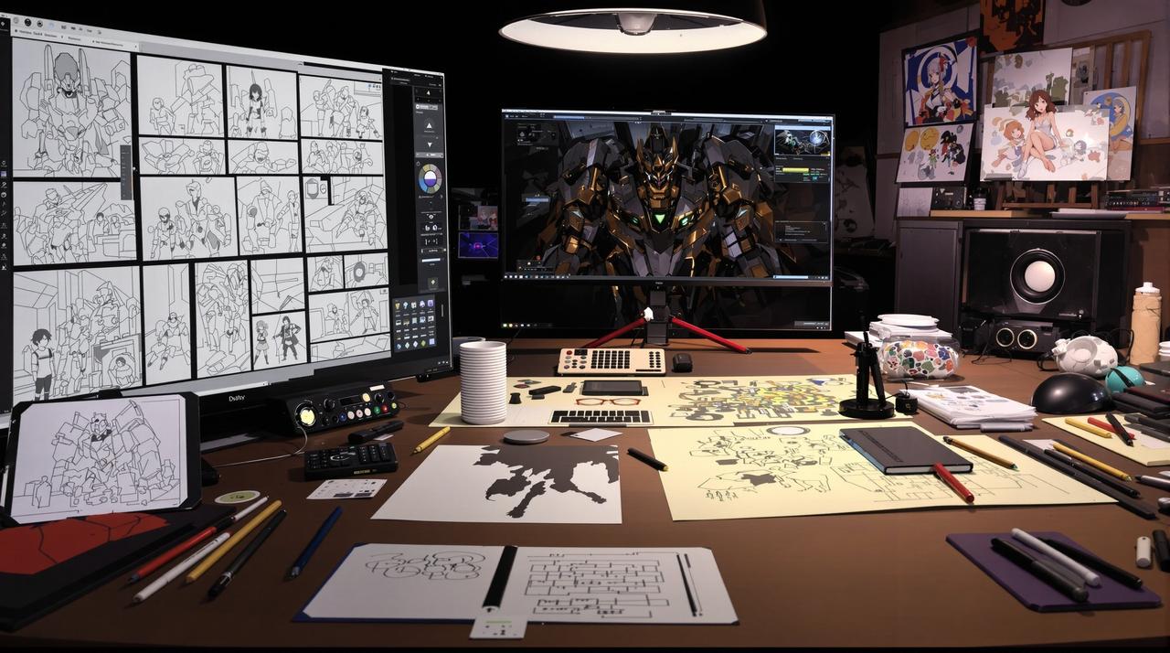动画制作流程全揭秘:从分镜到成片的机甲动画 - 抖音漫画专题策划 抖音漫画专题 - 动画制作流程全揭秘:从分镜到成片的机甲动画